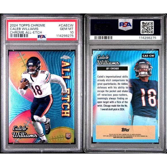 Caleb Williams (RC) 2024 Topps Chrome All Etch ROOKIE BEARS GEM MINT PSA 10 - Picture 1 of 3